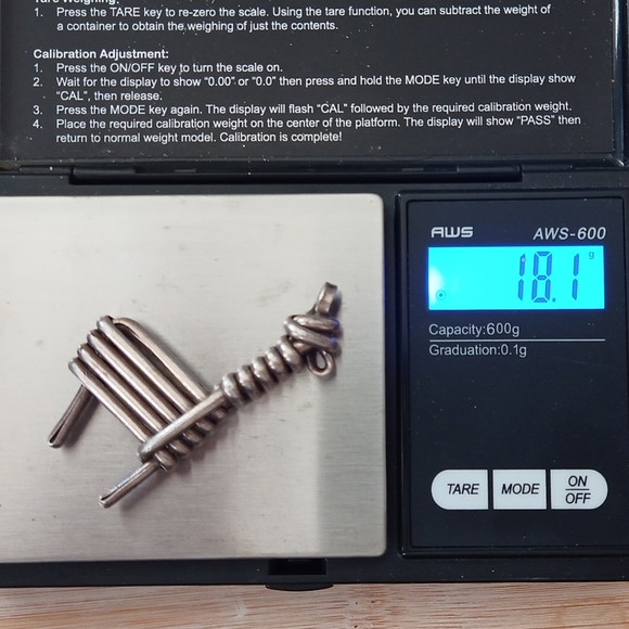 Vintage Sterling Silver Large Wire Wrapped Figural Pendant - Picture 6 of 7